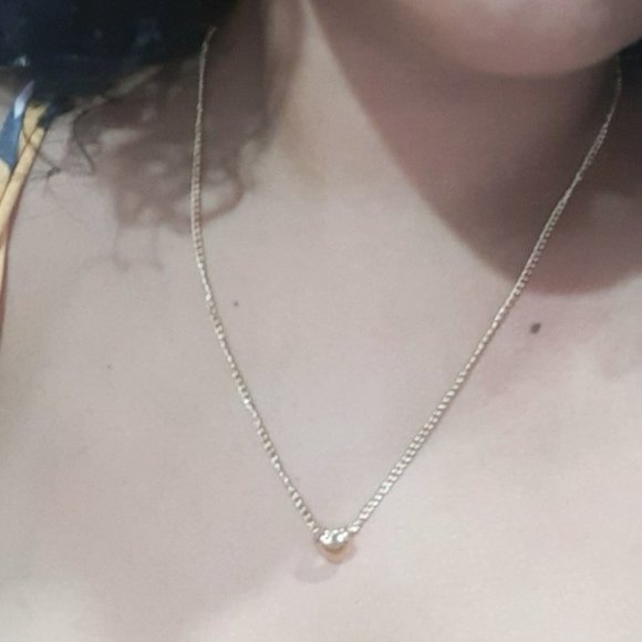 Jewelry - Puff Heart Pendant Dainty Silver Necklace